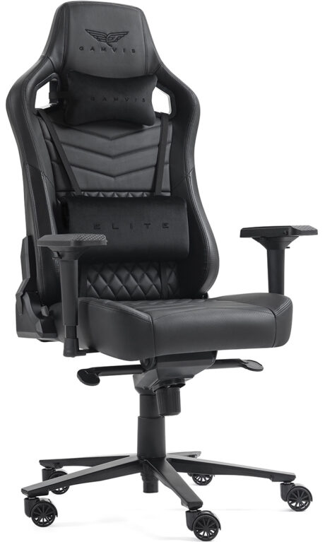 Pikowany Fotel Gamvis ELITE 2.0 PRO XXL - Czarny Pure Black